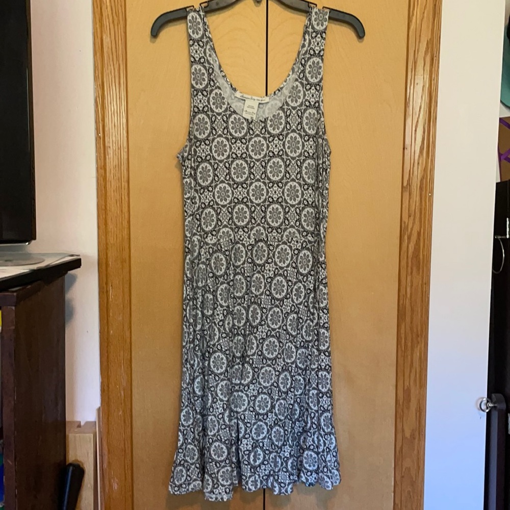 Black and White Mandala Print Dress